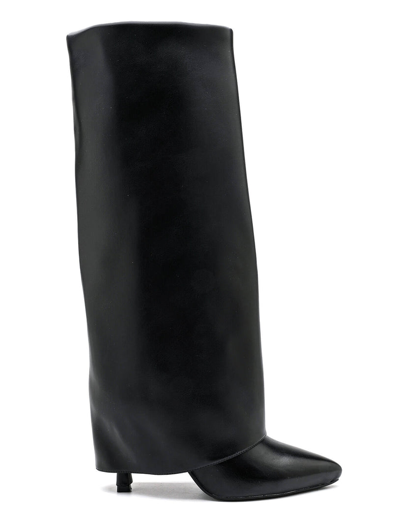 Moteriški dirbtinės odos ilgaauliai MANDO Juoda