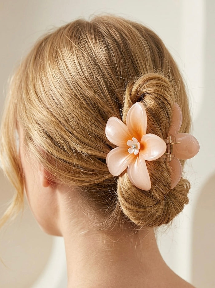 Gėlės formos plaukų segtukas CECILY Oranžinė