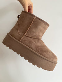 Moteriški UGG stiliaus aulinukai su platforma CLAY Ruda
