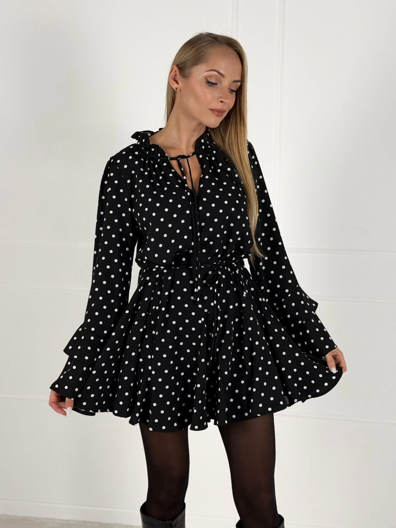 Moteriška taškuota suknelė MARGARITA Juoda