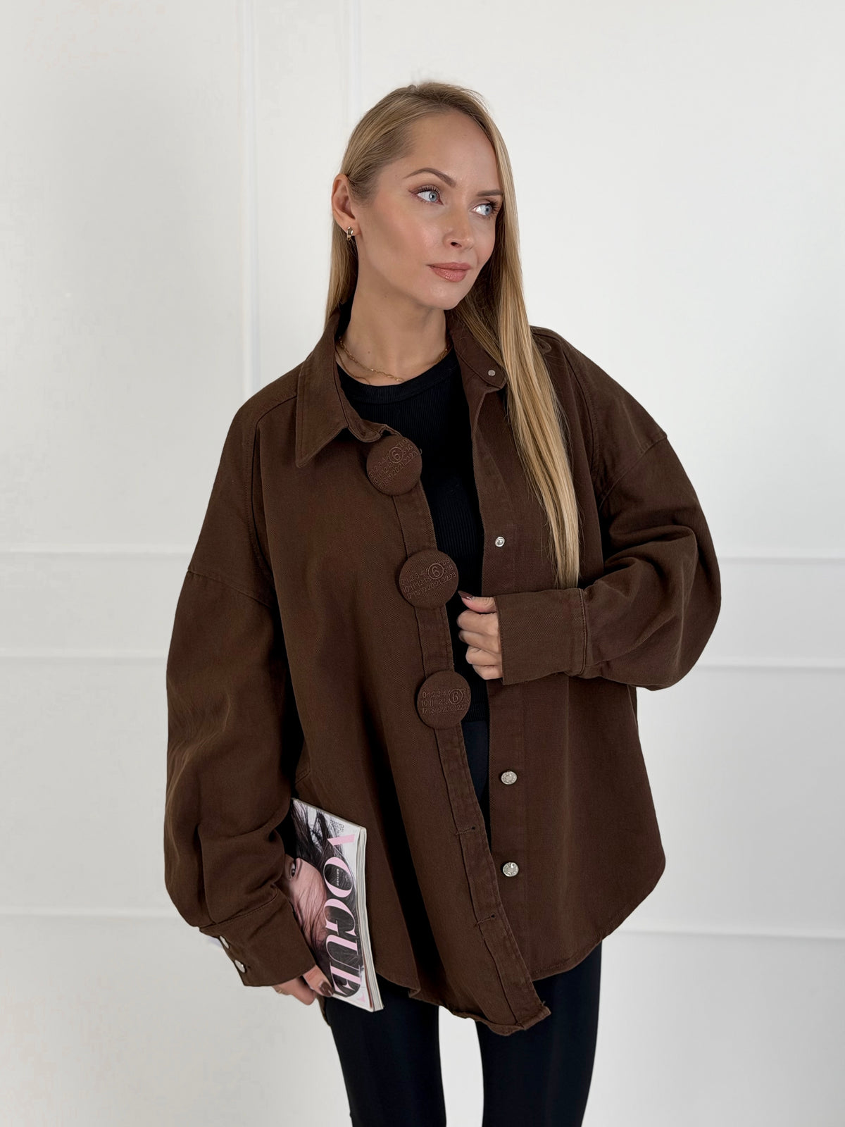 Moteriški džinsiniai marškiniai DUTTON Ruda