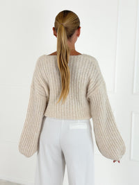 Moteriškas megztinis su vilna LUTHER Kreminė