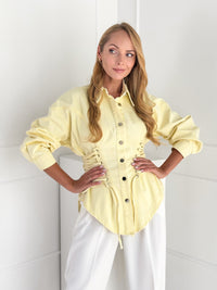 Moteriški džinsiniai marškiniai DOTTIE Geltona