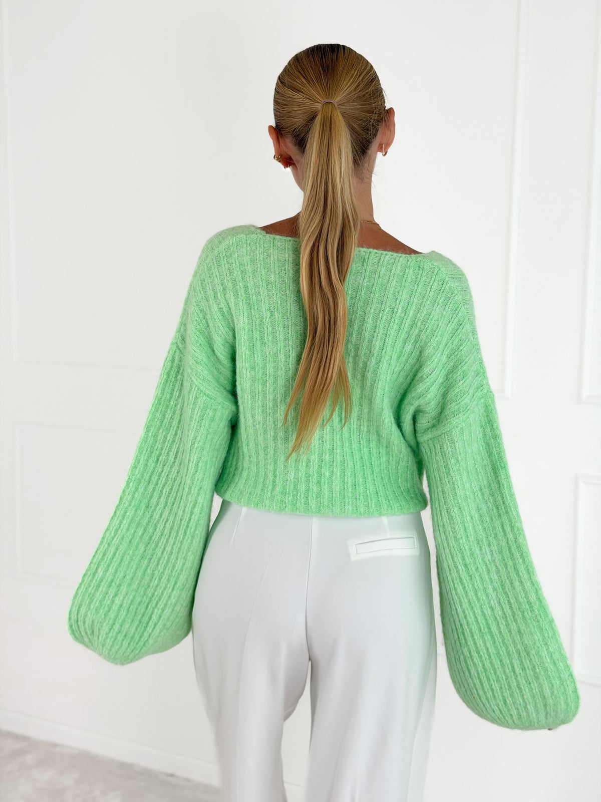 Moteriškas megztinis su vilna LUTHER Mėtinė