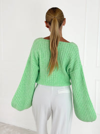 Moteriškas megztinis su vilna LUTHER Mėtinė