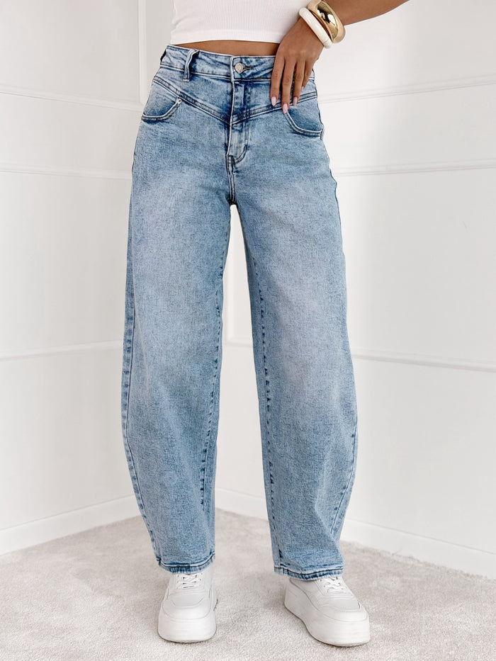 BALLOON modelio moteriški džinsai SHONA Šviesiai mėlyna