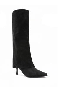 Moteriški dirbtinės odos ilgaauliai FABIAN Juoda