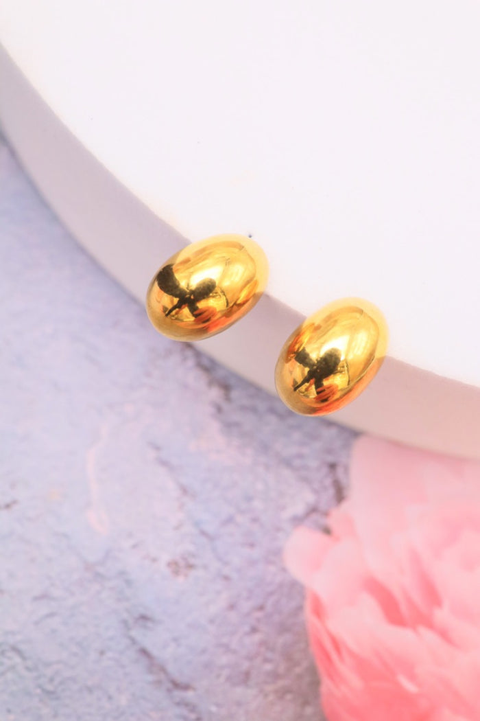 Moteriški aukso spalvos minimalistiniai auskarai ELEGANTE