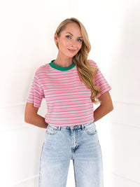 Moteriški medvilniniai marškinėliai IMOGEN Rožinė