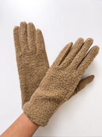 Moteriškos teddy pirštinės ANNIE Ruda