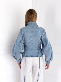 Moteriški džinsiniai marškiniai LISEL Mėlyna