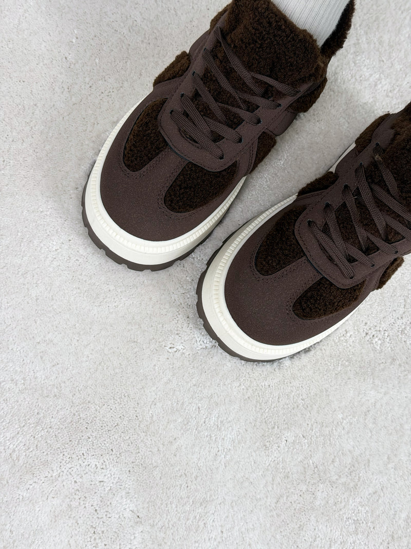 Moteriški teddy laisvalaikio bateliai YOGI Tamsiai ruda