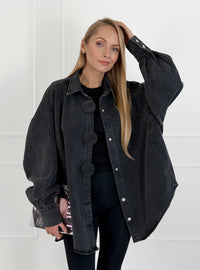 Moteriški džinsiniai marškiniai DUTTON Pilka