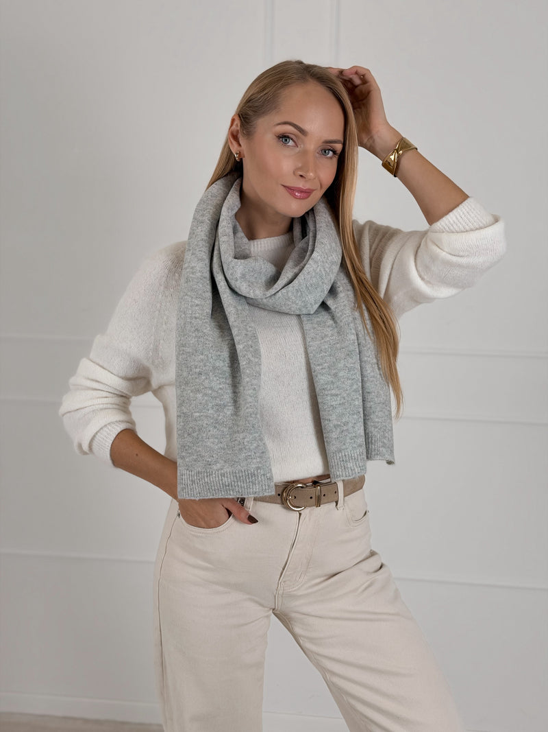 Moteriškas šiltas šalikas su merino vilna RIPLEY Pilka