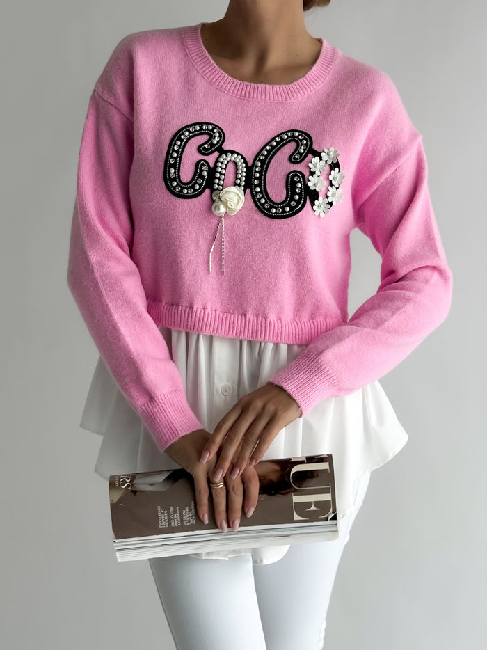 Moteriškas megztinis COCO Rožinė