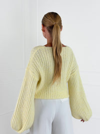 Moteriškas megztinis su vilna LUTHER Geltona
