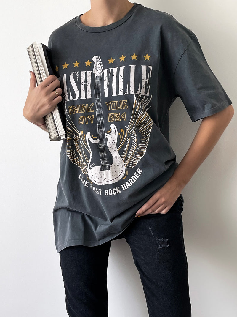 Moteriški turkiški medvilniniai marškinėliai NASHVILLE