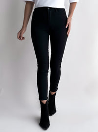 SKINNY modelio moteriški džinsai ALABAMA Juoda