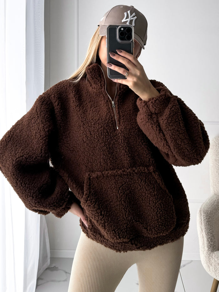 Moteriškas šiltas teddy džemperis MAVERICK Ruda