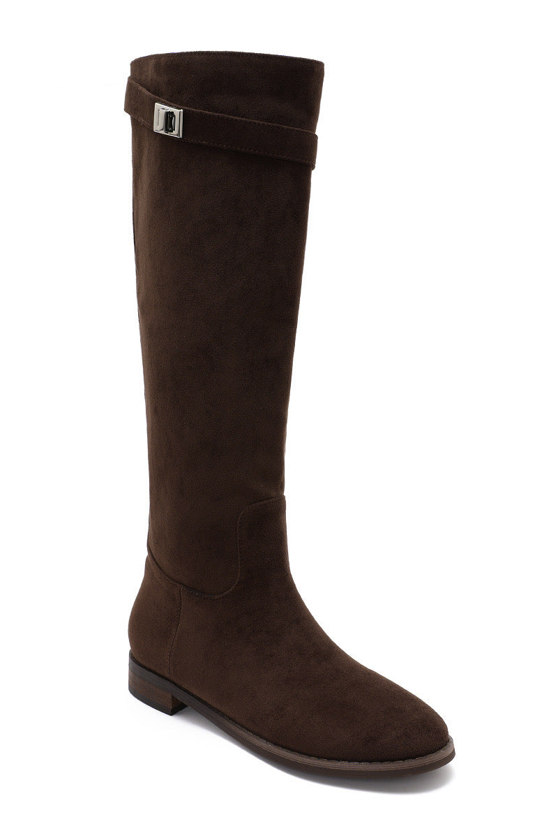 Moteriški dirbtinės odos ilgaauliai BANKS Ruda