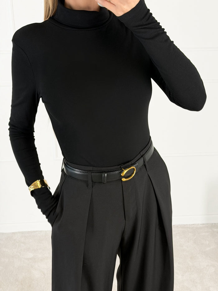 Moteriškas medvilninis golfas RYDER Juoda