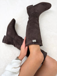 Moteriški dirbtinės odos ilgaauliai BANKS Ruda