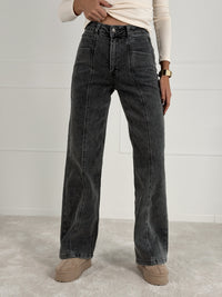 DAD FIT FULL LENGTH modelio moteriški džinsai JACIRA Pilka