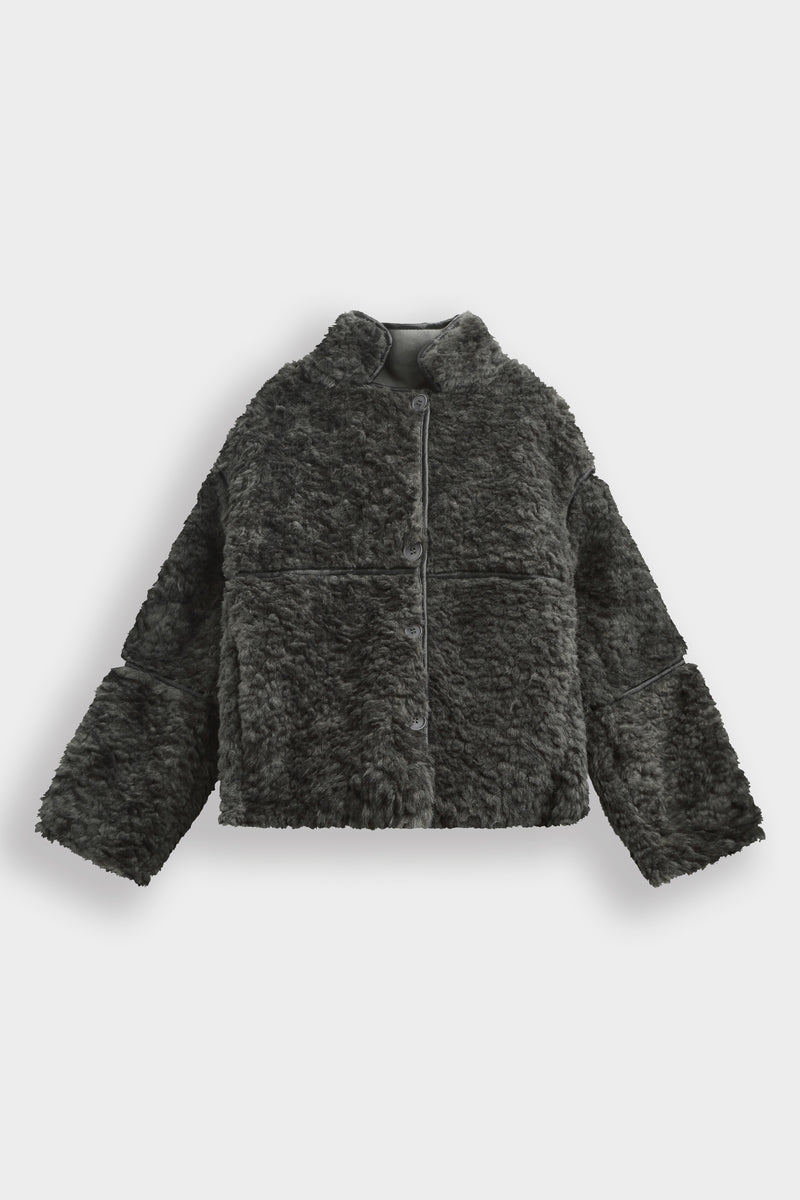 Moteriška kailinė striukė PLUSH Pilka