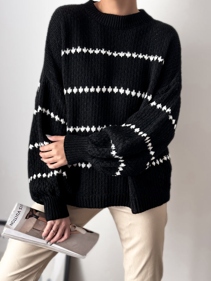 Moteriškas minkštas megztinis PARKER Juoda