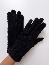 Moteriškos teddy pirštinės ANNIE Juoda