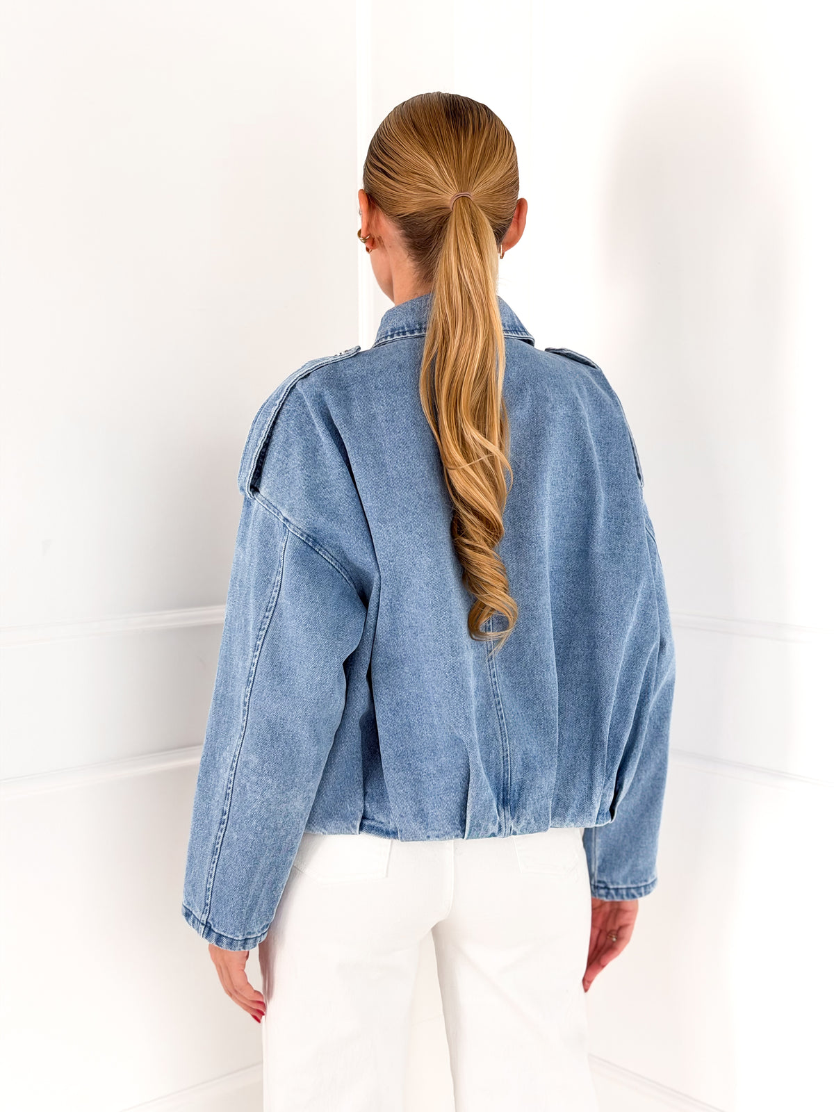 Moteriškas džinsinis švarkas MAISON Mėlyna