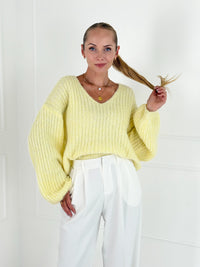 Moteriškas megztinis su vilna LUTHER Geltona