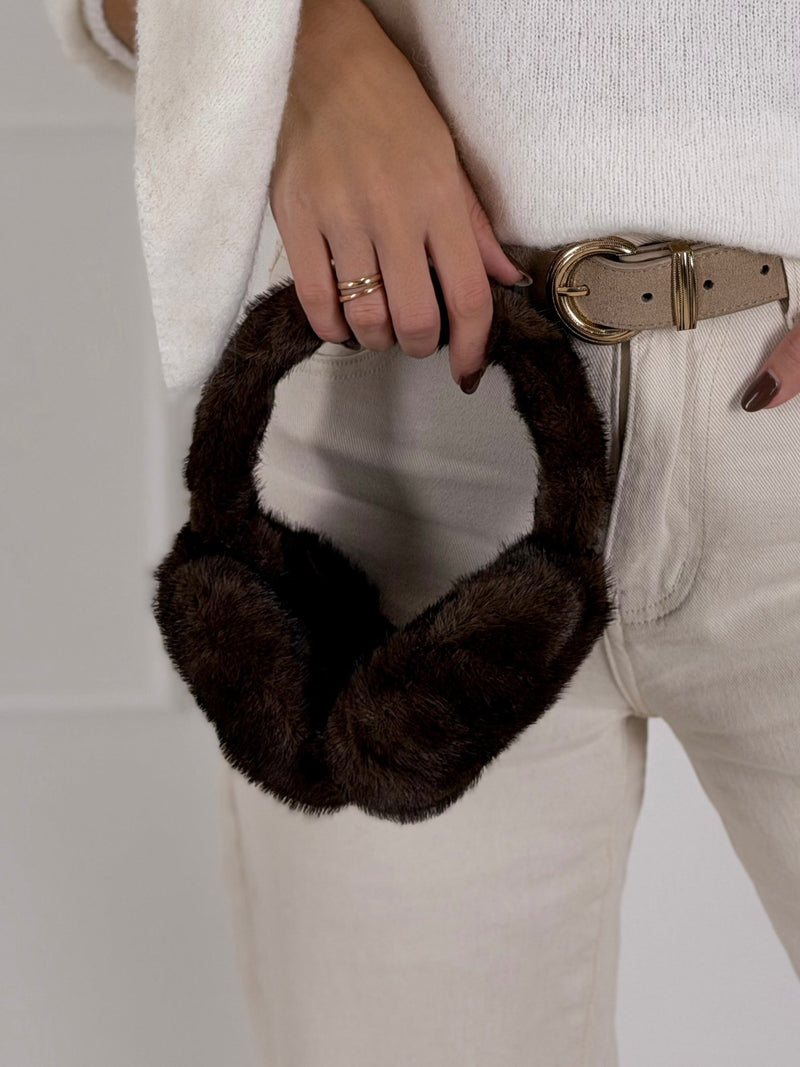 Moteriškos šiltos žieminės ausinės NOX Ruda