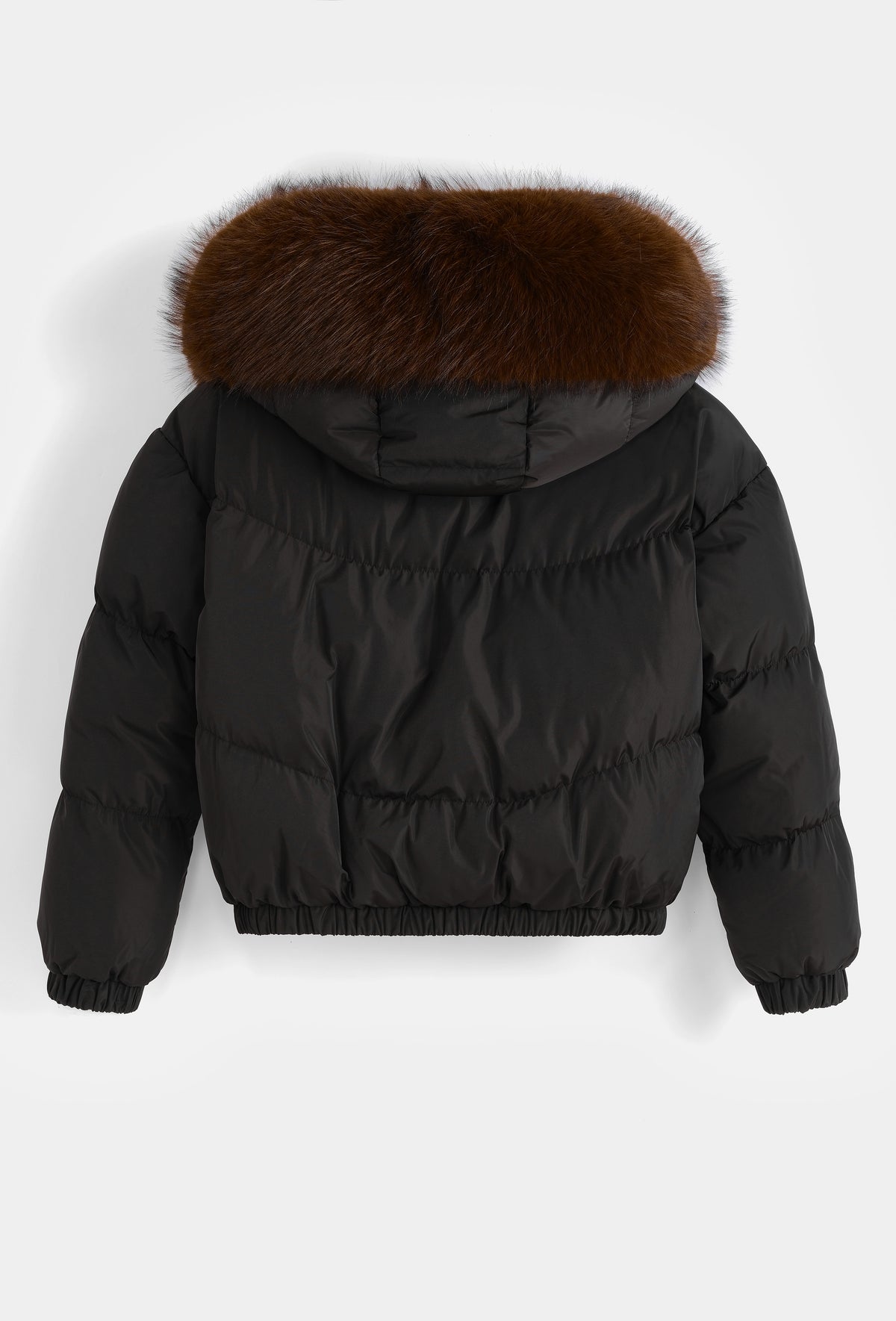 Moteriška trumpa striukė su gobtuvu RAY Juoda/Ruda