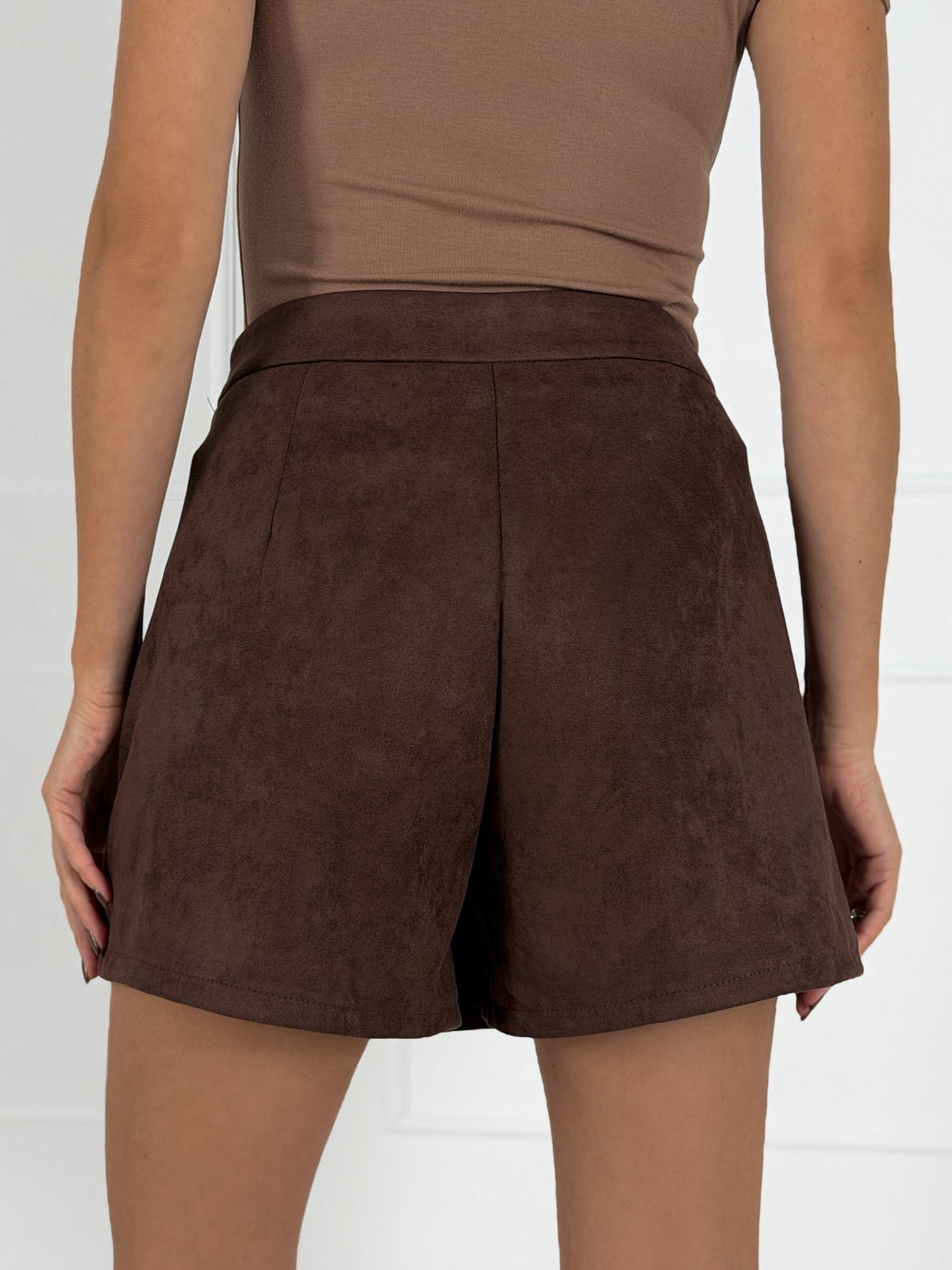 Moteriški zomšos imitacijos sijonšorčiai ELETTA Ruda