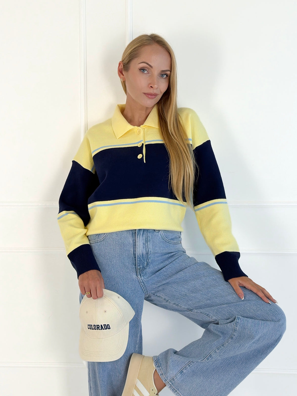 Moteriškas megztinis su vilna TITANIUM Geltona