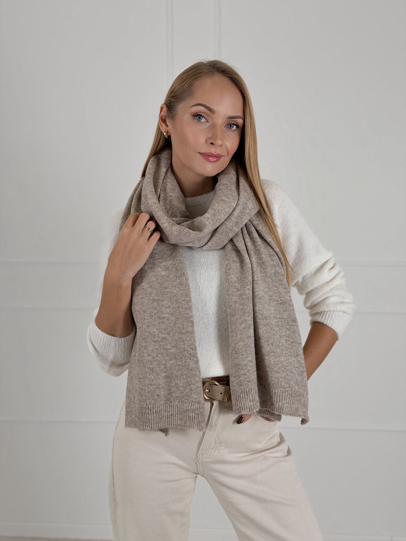 Moteriškas šiltas šalikas su merino vilna RIPLEY Kapučino