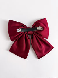 Plaukų segtukas kaspinas SATIN Bordo