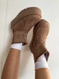Moteriški UGG stiliaus aulinukai su platforma CLAY Ruda
