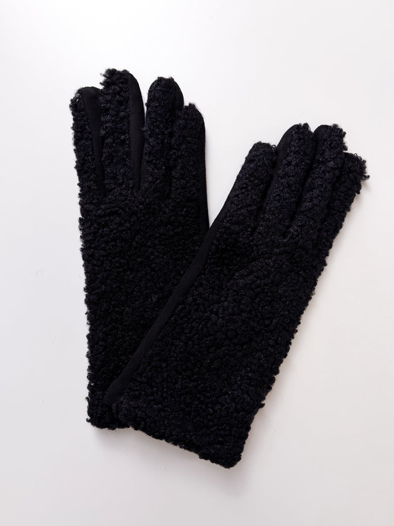 Moteriškos teddy pirštinės ANNIE Juoda