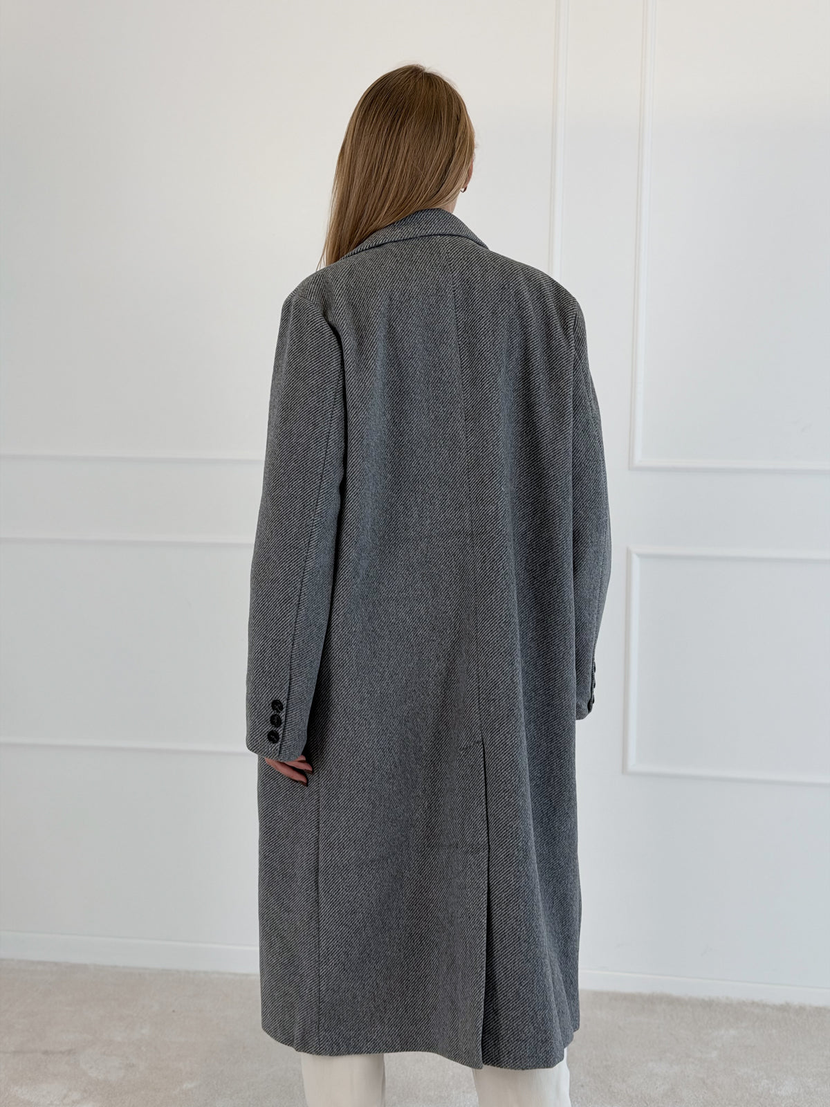 Moteriškas ilgas paltas MIGUEL Pilka