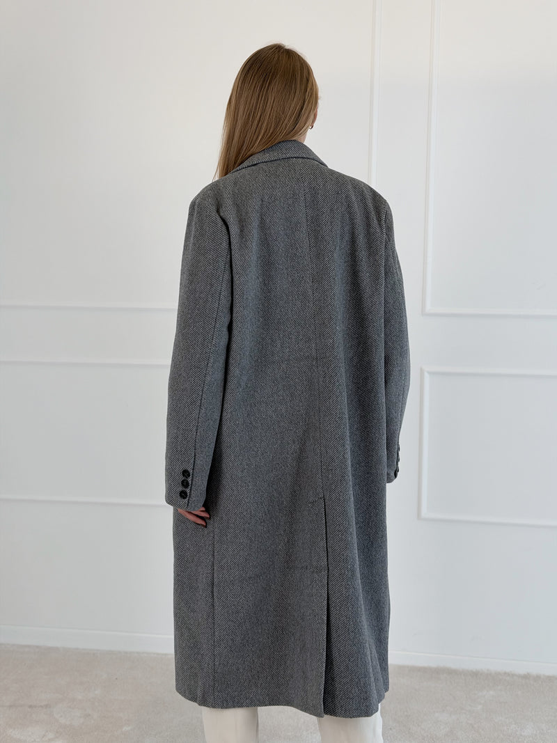 Moteriškas ilgas paltas MIGUEL Pilka