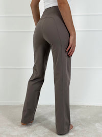 Figūrą formuojančios plačios tamprios kelnės VARUNNA Kapučino