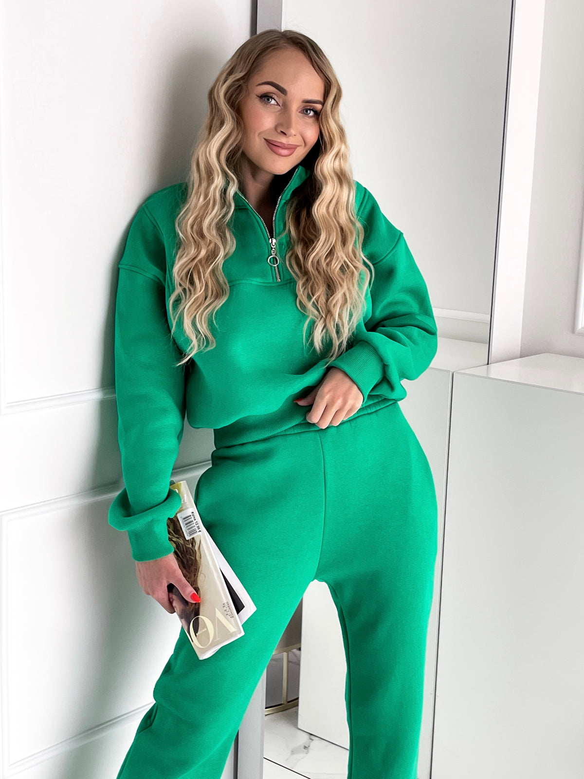 Moteriškas dviejų dalių laisvalaikio kostiumėlis DIA Žalia