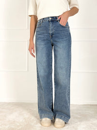 DAD FIT FULL LENGTH modelio moteriški džinsai HOWELL Mėlyna