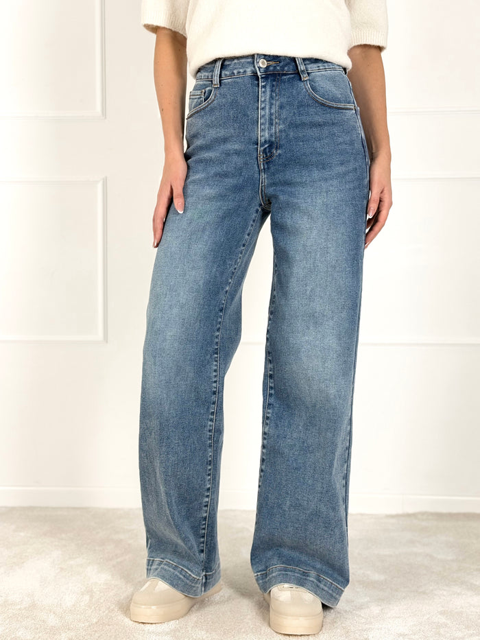 DAD FIT FULL LENGTH modelio moteriški džinsai HOWELL Mėlyna