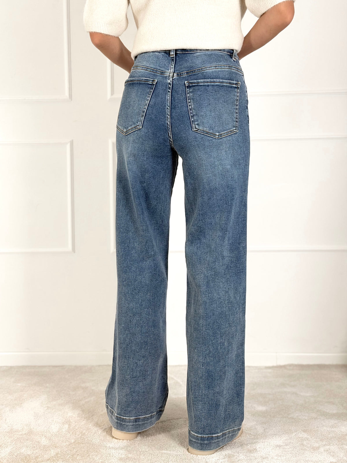 DAD FIT FULL LENGTH modelio moteriški džinsai HOWELL Mėlyna