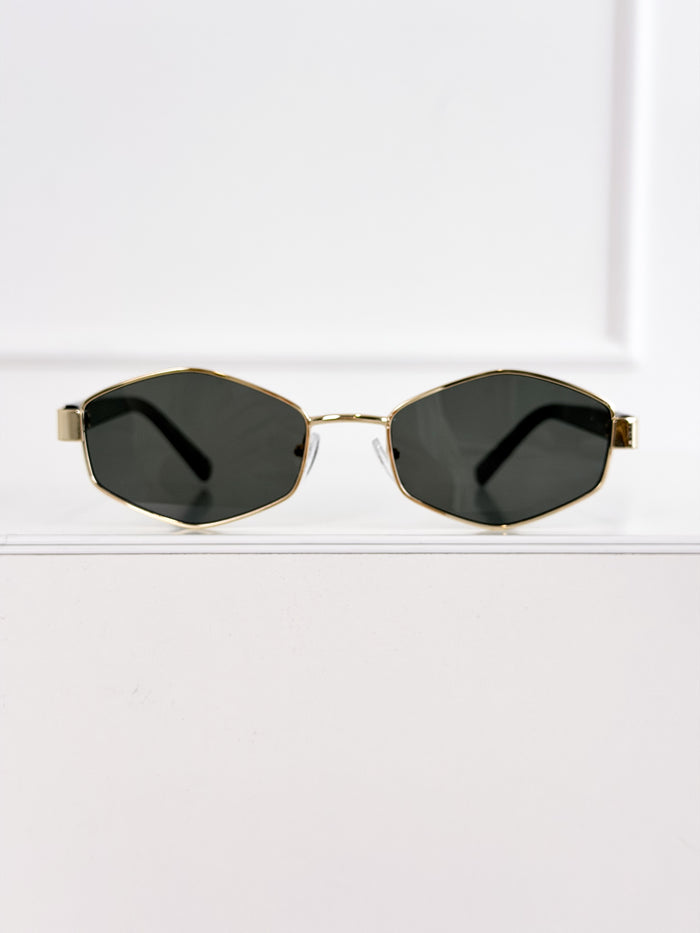 Moteriški saulės akiniai 110 Žalia/Auksinė