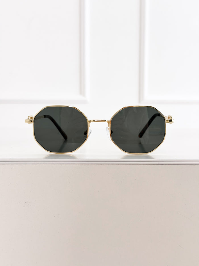 Moteriški saulės akiniai 108 Auksinė/Žalia