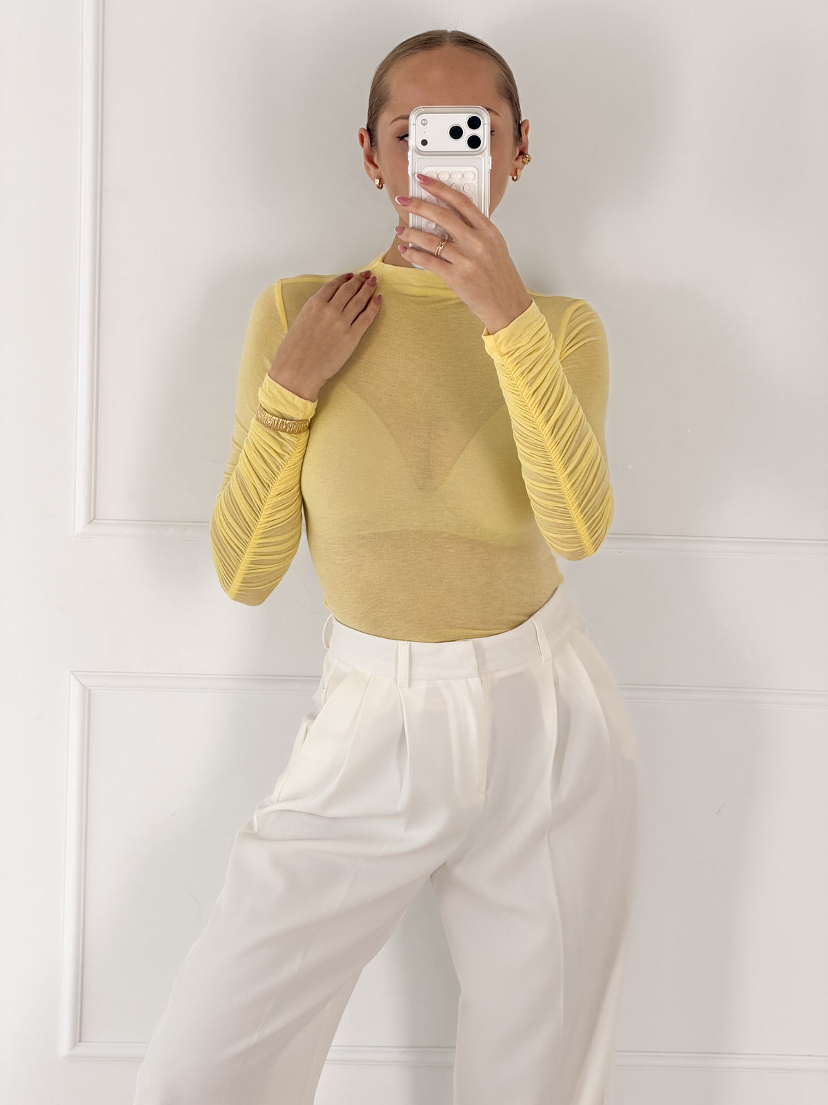 Moteriška itališka palaidinė su šilku PALMA Geltona